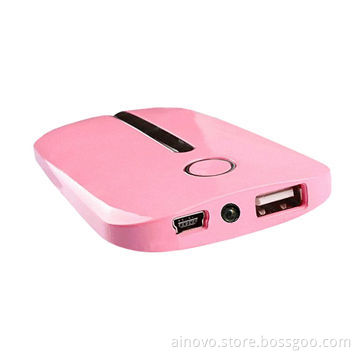 Mobile phone power bank, 3,600mA, USB, high capacity, colorful, ABS + UV shell